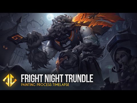 Fright Night Trundle - League of Legends Splash Art Painting Process