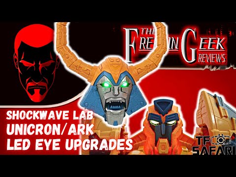 Shockwave Lab LED Eye Upgrades for Unicron/Ark: EmGo's Transformers Reviews N' Stuff