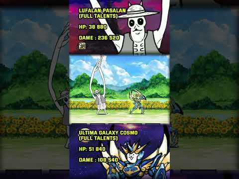 The Battle Cats : Lufalan Pasalan (Tecoluga) vs Ultima Galaxy Cosmo #shotrs #thebattlecats