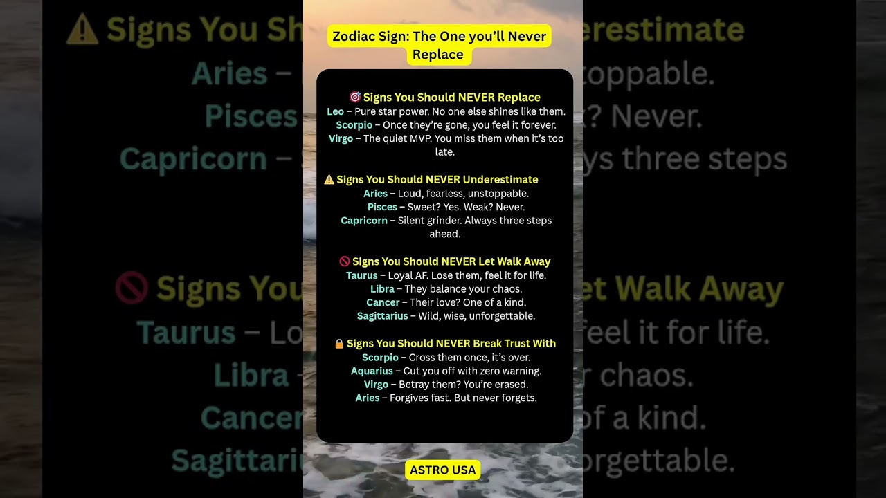 Zodiac Sign: The One you’ll Never Replace #zodiac #astrologysign #tarot #shorts #astrology