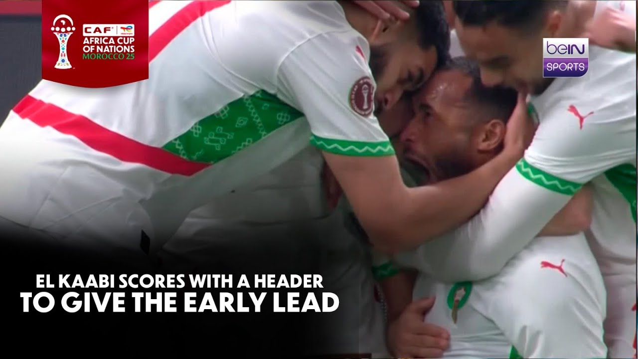 Ayoub El Kaabi pops up once again at this #AFCON2025, giving Morocco the lead with a header