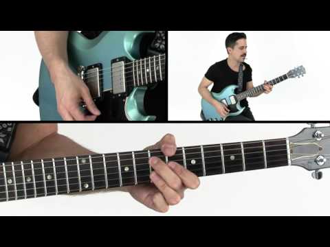 Blues Rhythm Guitar Lesson - Rock You Performance - Corey Congilio