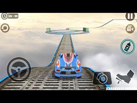 Impossible Car Tracks 3D | Speed Drive Simulator Stunts Ramp: Blue Car Driving - Android GamePlay