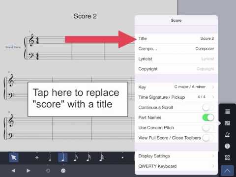How to create a score in Symphony Pro