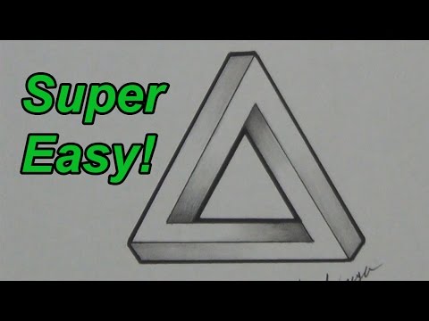 How To Draw An Impossible Triangle Optical Illusion - Impossible Shapes