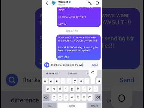 SENDING MR BEAST A JOKE UNTIL HE REPLIES | Day 101 #shorts