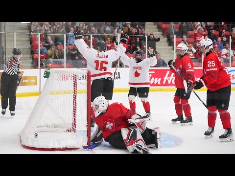 Highlights from Canada vs. Switzerland in preliminary-round action at the 2026 U18 Women's Worlds