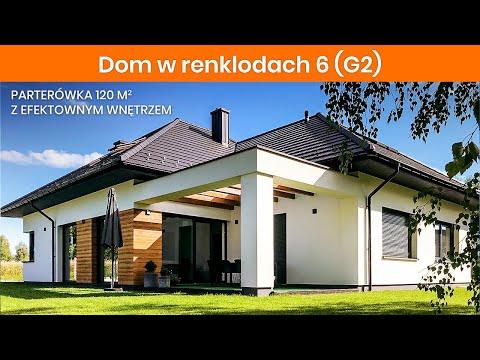 Dom w renklodach 6 (G2) - Nowoczesna parterówka z efektownym wnętrzem - ARCHON+ Projekty Domów