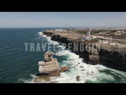 Portugal 🇵🇹 Peniche, Lighthouse [4K] Drone Stock Footage 4