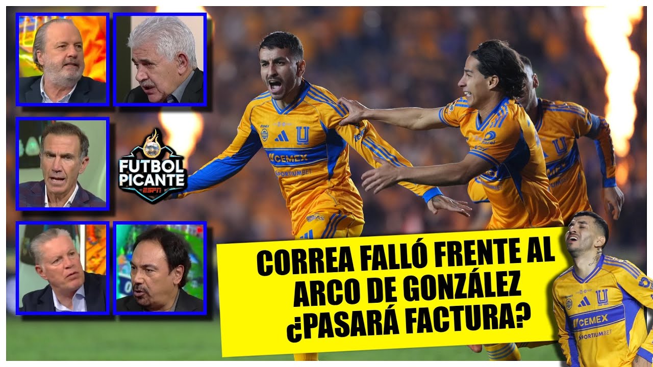 ÁNGEL CORREA dio triunfo a TIGRES, pero falló el gol que puede pesar en la vuelta | Futbol Picante