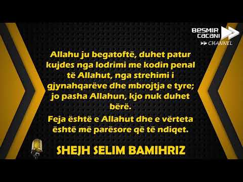 493. Kujdes nga akuzimi i nderit të njerzve - Shejh Selim Bamihriz