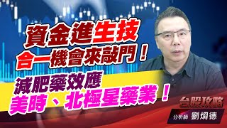 資金進生技，合一機會來敲門！減肥藥效應，美時、北極星藥業！｜台股攻略｜劉烱德 (圖)