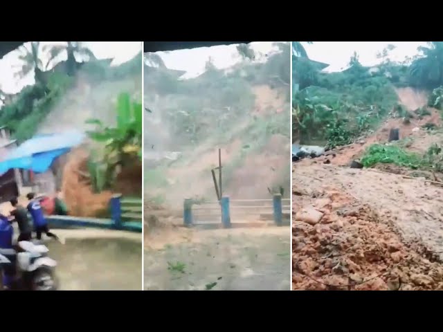 Deslizamiento arrasa una casa matando a una madre y su hijo