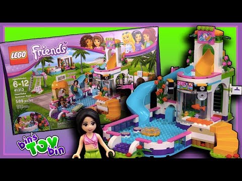 Lego Friends Heartlake Summer Pool | Review & Speed Build | Bins Toy Bin