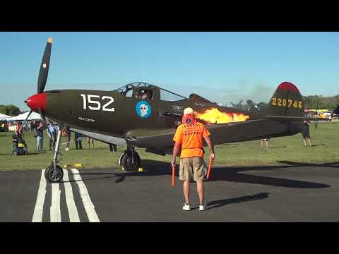 EAA AirVenture 2022 - P-39 Startup [07/26/2022]
