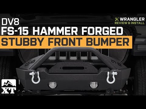 Jeep Wrangler JL DV8 FS-15 Hammer Forged Stubby Front Bumper - Fog Lights (2018) Review & Install