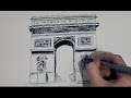 ARC DE TRIOMPHE Time Lapse Drawing Gathering Of Lines
