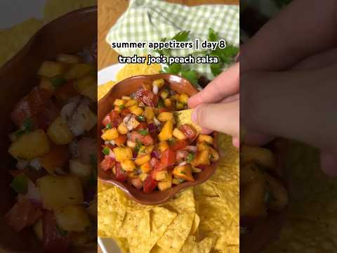 Copycat Trader Joe’s Peach Salsa 🍑🌶️ Recipe in Comments and Description #salsarecipe