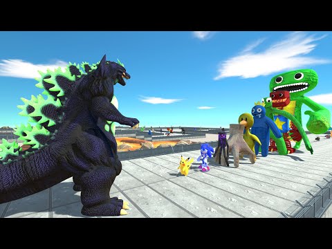 Super Godzilla vs Jumbo Josh LAVA DEATH RUN - Animal Revolt Battle Simulator