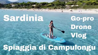 Amazing Spiaggia di Campulongu and Cagliari, in Sardinia, Italy - Drone & Go-pro Vlog