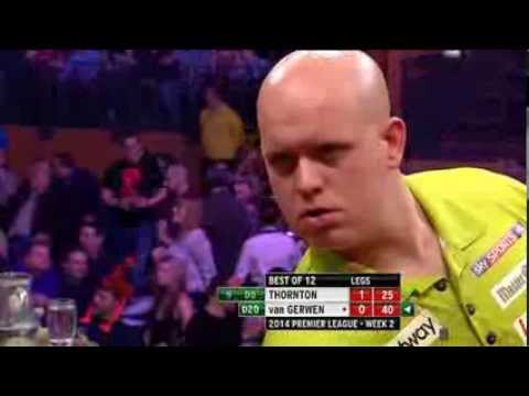 Michael van Gerwen v Robert Thornton Premier League Darts 2014 Night 2