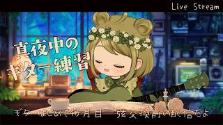 【深夜の弾き語り】ギター初心者の練習だよ【深夜配信/眠れない人どうぞ/Vtuber/#くまのななみ】