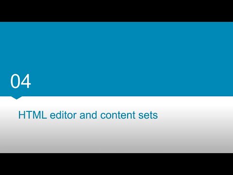 BPM course: 4. Interface Design | HTML editor and contents sets 4.04 04