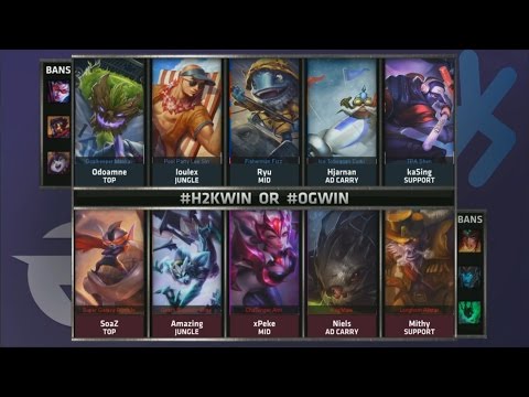 OG vs H2K Game 3 Highlights - ORIGEN vs H2K GAMING - SEMIFINAL EU LCS SUMMER 2015 PLAYOFFS