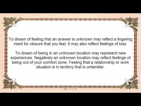 Unknown Person Dream Interpretation