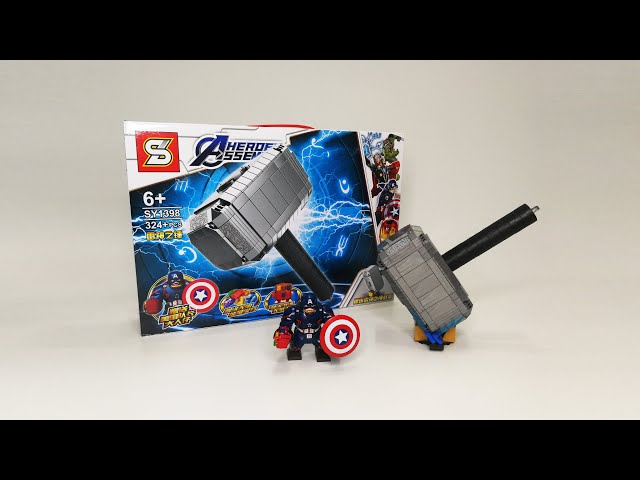 Vídeo relacionado con LEGO Superheroes: Captain America Minifig with Shield, Stand and Hammer (Mjolnir)
