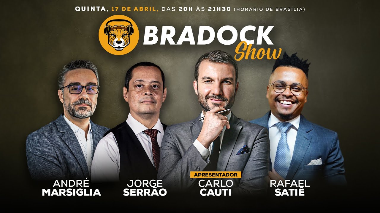 Bradock Show 17/04/25 – Carlo Cauti, Jorge Serrão, André Marsiglia e Rafael Satiê