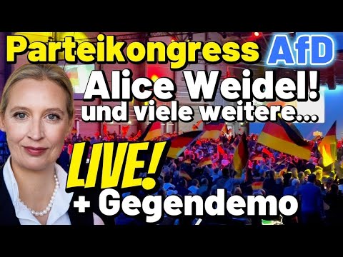 LIVE ❗️ Rede Alice Weidel AfD Kongress & GEGENDEMO I Martin Vincentz, Beatrix von Storch ua Mülheim