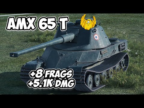 AMX 65 t - 8 Frags 5.1K Damage - French croissant! - World Of Tanks