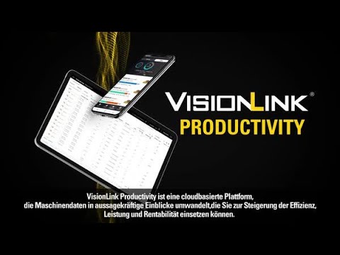 VisionLink® Productivity – Daten zur Maschine und zum Einsatzort immer zur Hand