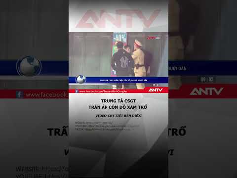 Trung tá CSGT ngăn chặn côn đồ xăm trổ đánh nam thanh niên #antv #shorts #csgt