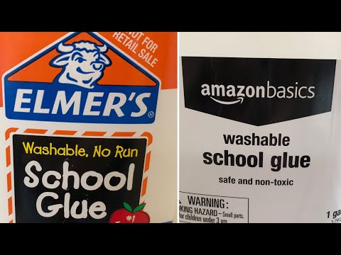 Amazon Basics Glue .vs. Elmer’s Glue #slime #Elmers