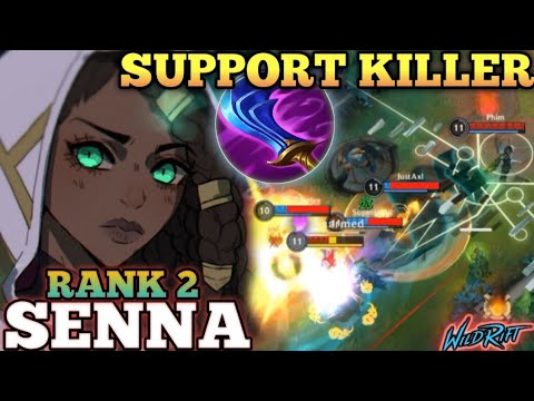 SENNA SUPPORT KILLER BUILD! IRRITATING ATTACK DAMAGE - TOP 2 GLOBAL SENNA BY Phim - WILD RIFT