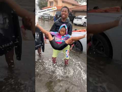 CLOWINING IN THE HURRICANE WATER🤣🔥 #tommytheclown #Helensquad #Hellenhouse #dance #majorette