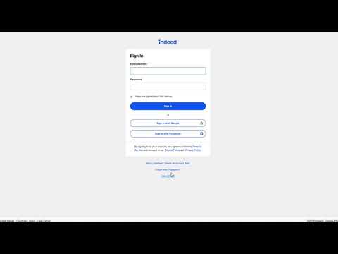 Indeed Reset Password