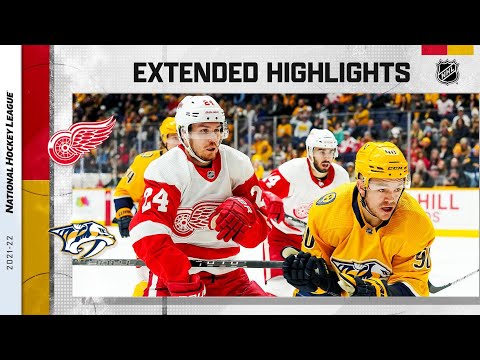 Detroit Red Wings vs Nashville Predators Jan 22, 2022 HIGHLIGHTS