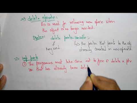 New and Delete Operator | OOPs in C | Lec 8 | Bhanu Priya