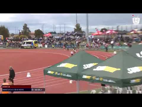 Mixed U13 4 x 100m Heat 2 - 2019 SUBWAY State Relay Championships // LAVicTV