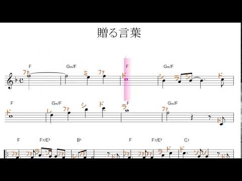 贈る言葉／ドレミで歌う楽譜【コード付き】