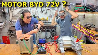 LIGAMOS O MOTOR DO BYD NA BANCADA COM COMTROLADORA GENÉRICA