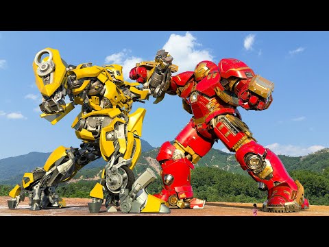 Avengers x Transformers - Bumblebee vs Iron Man Fight Scene | Paramount Pictures [HD]