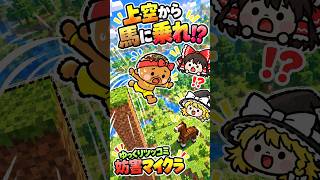【マイクラ】上空から愛馬に乗れ！無限に挑戦した結果【妨害マイクラ / minecraft 】 #ゆっくり実況  #shorts #マイクラ