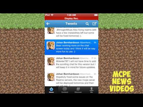 Minecraft Pocket Edition - 0.7.2, Realms, Chat Screen - NEWS