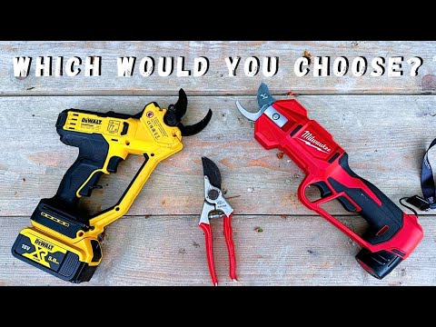 Milwaukee vs DeWalt - Battery Pruning Shears - Are they Better than Secateurs?