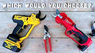 Milwaukee vs DeWalt - Battery Pruning Shears - Are they Bett