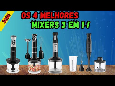 Os 4 Melhores Mixers 3 Em 1 Do Mercado! Qual Melhor Mixer Processador comprar Em 2026